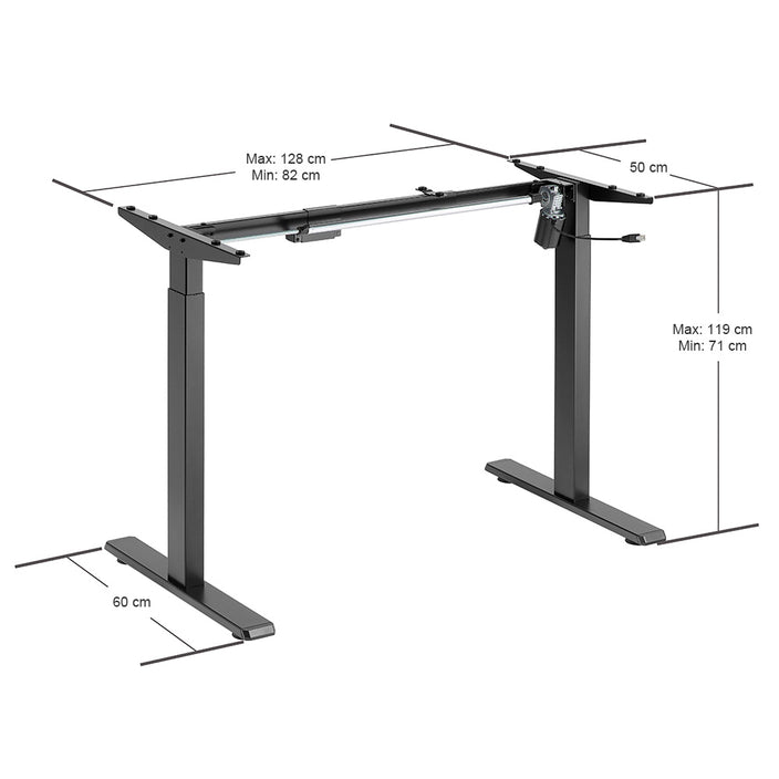 Electric Height Adjustable Desk Frame (Black) 🇨🇦