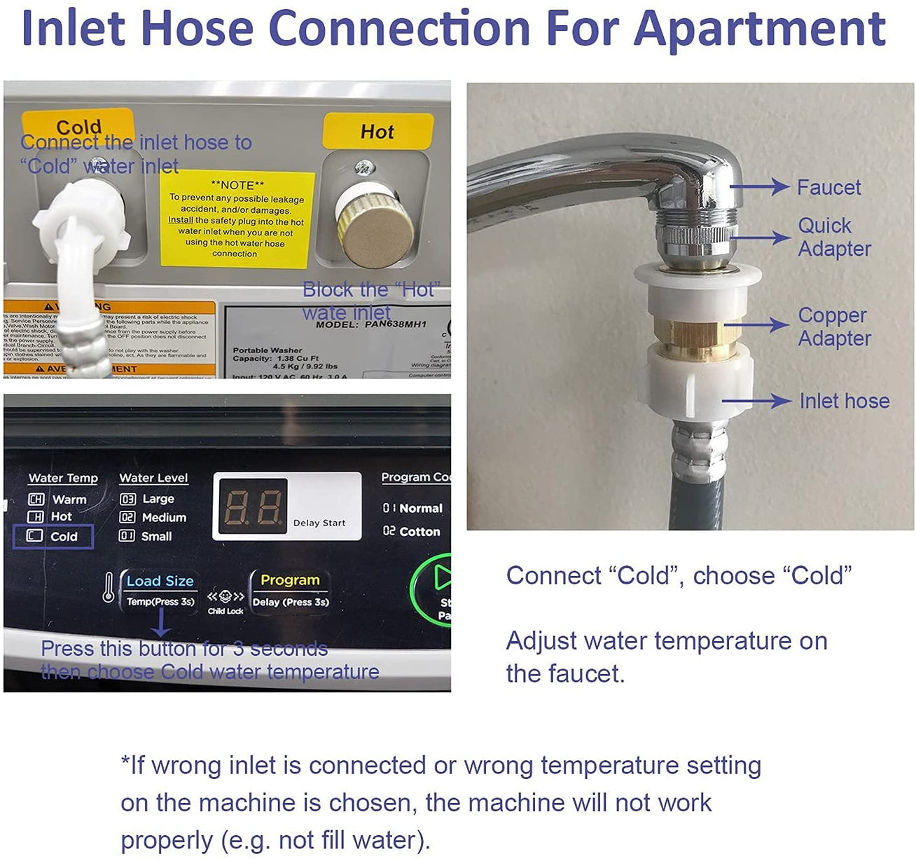 Panda 1.38cu.ft Compact Washer