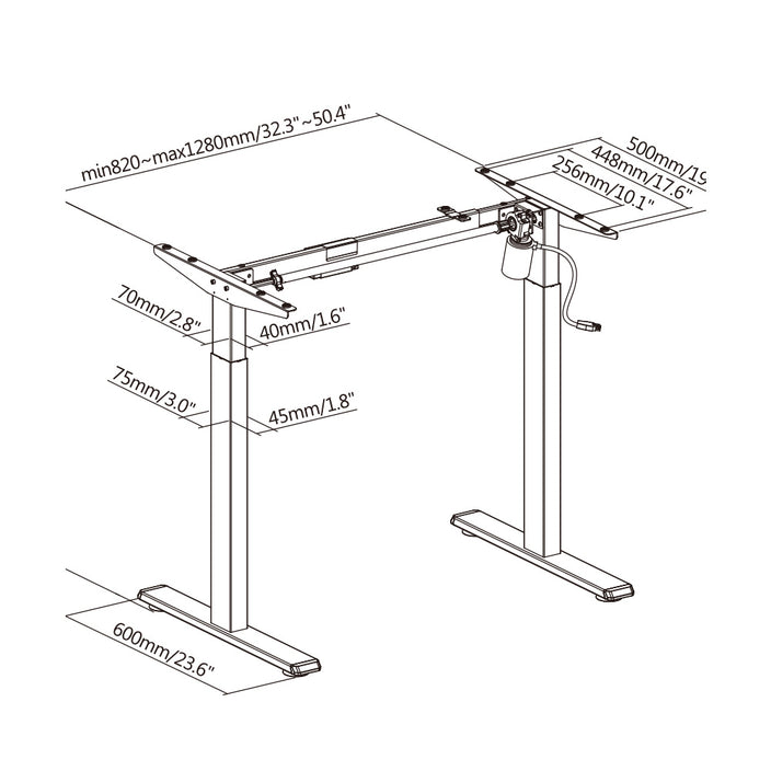 Electric Height Adjustable Desk Frame (White) 🇨🇦