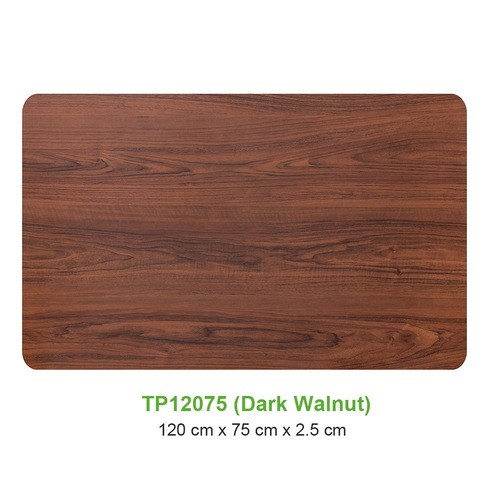 Dark Walnut Standing Desk (120×75cm) Black frame